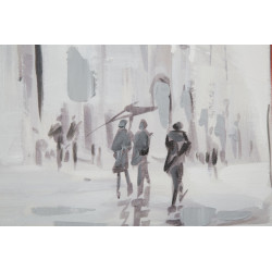 PEINTURE SUR TOILE TRAM -A- CM 80X3X80