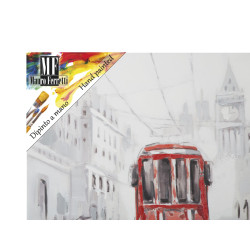 PEINTURE SUR TOILE TRAM -A- CM 80X3X80