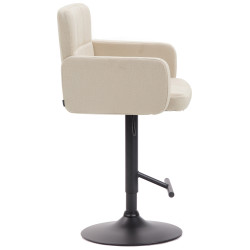 Tabouret de bar Los Angeles, tissu crème