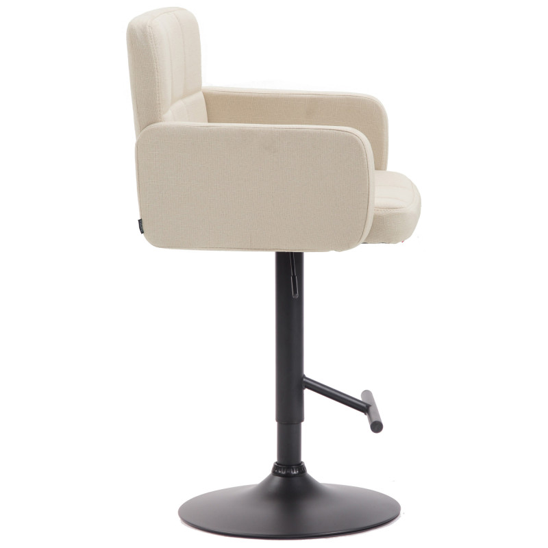Tabouret de bar Los Angeles, tissu crème