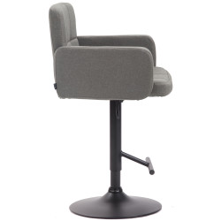 Tabouret de bar Los Angeles, tissu gris