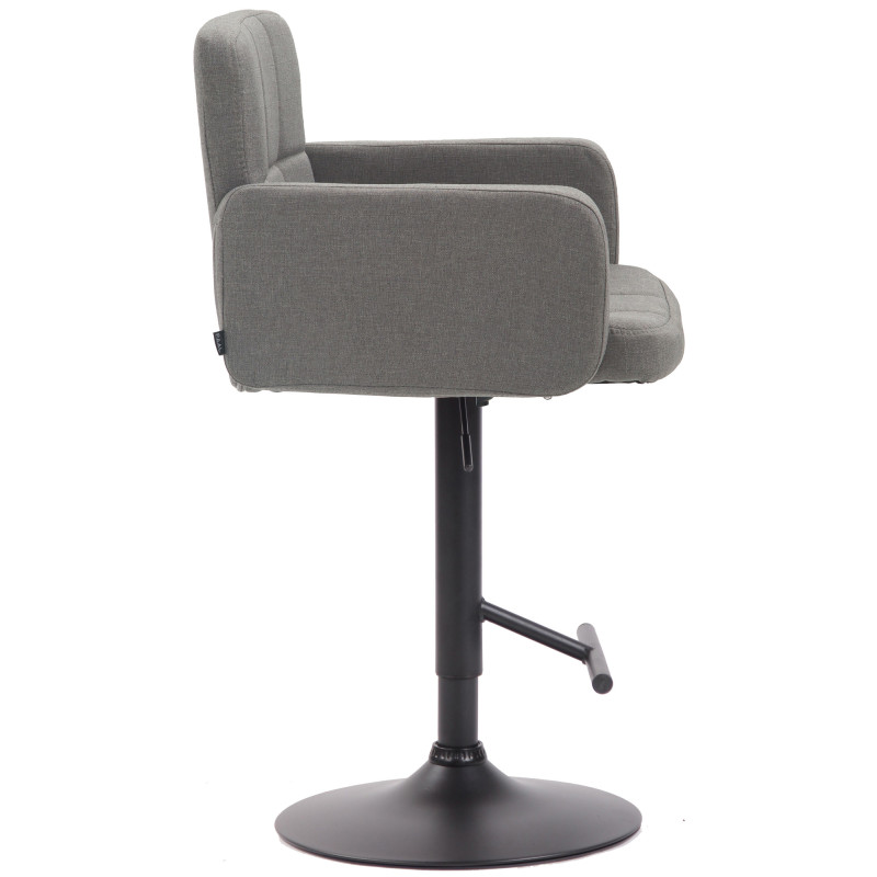 Tabouret de bar Los Angeles, tissu gris