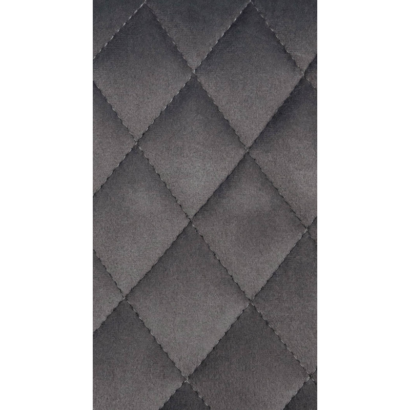 Lot de 2 tabourets de bar Minosa velours gris foncé