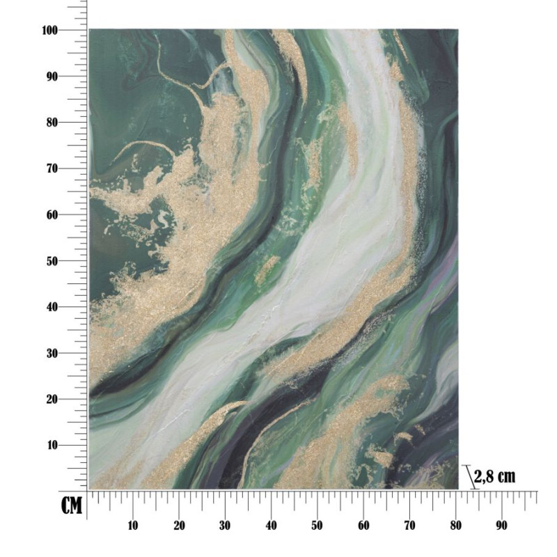 PEINTURE SUR TOILE VERDURE CM 80X2,8X100