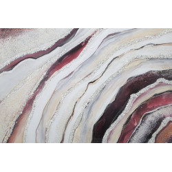 PEINTURE SUR TOILE ROUGE CM 80X2,8X80