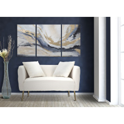 TABLEAU SUR TOILE GASPONS ENSEMBLE 3 PIÈCES CM 45X2.7X80-60X2.7X80