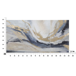 TABLEAU SUR TOILE GASPONS ENSEMBLE 3 PIÈCES CM 45X2.7X80-60X2.7X80