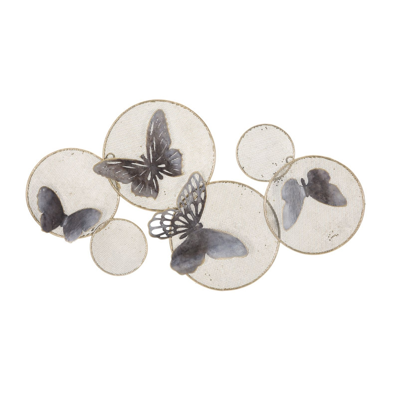 PANNEAU EN FER PAPILLON FONCÉ CM 66X5X38