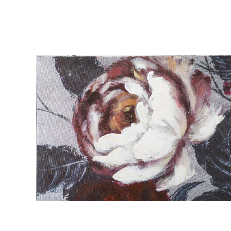 PEINTURE SUR TOILE FLEUR BLANCHE/ROUGE DARKBACK CM 120X3,7X60