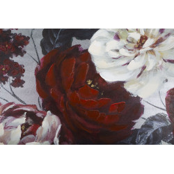 PEINTURE SUR TOILE FLEUR BLANCHE/ROUGE DARKBACK CM 120X3,7X60