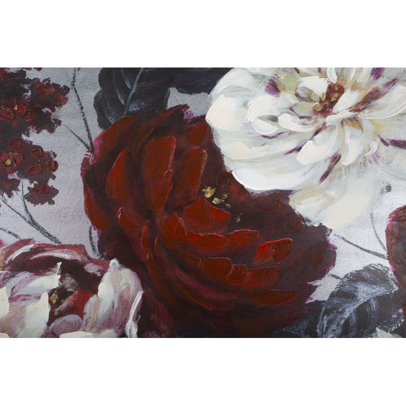 PEINTURE SUR TOILE FLEUR BLANCHE/ROUGE DARKBACK CM 120X3,7X60