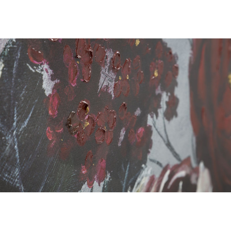 PEINTURE SUR TOILE FLEUR BLANCHE/ROUGE DARKBACK CM 120X3,7X60
