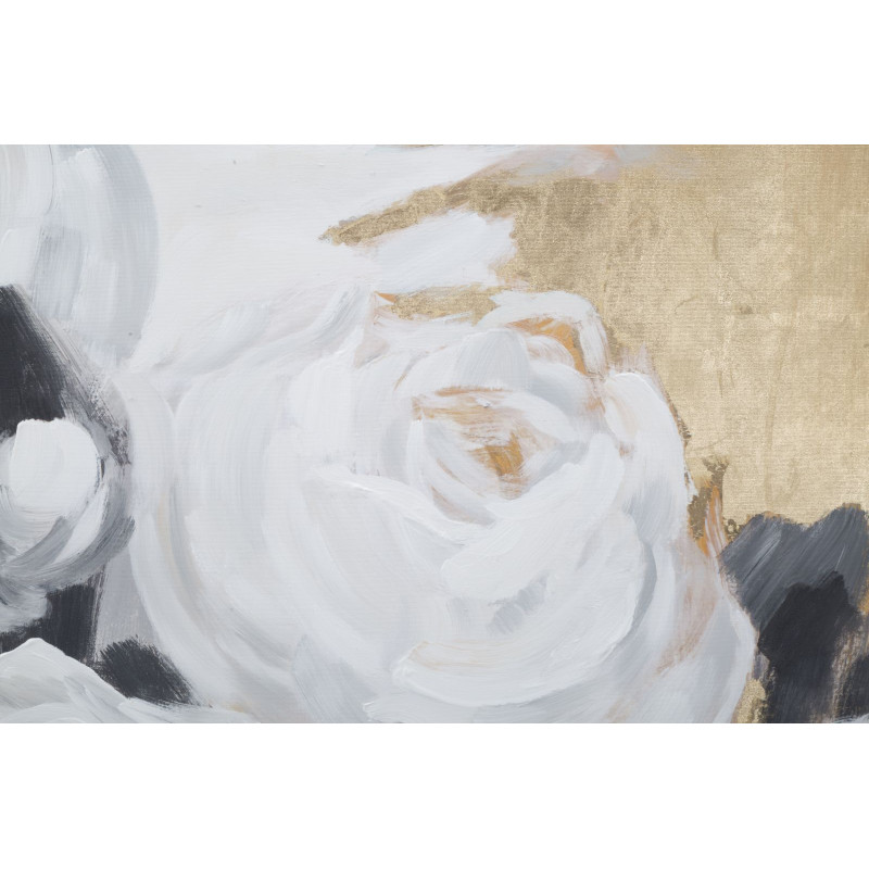 PEINTURE SUR TOILE FLEUR BLANCHE -A- 90X3,7X90 CM