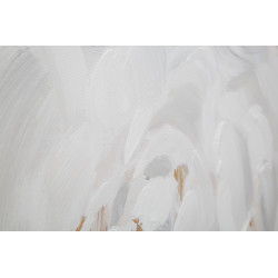 PEINTURE SUR TOILE FLEUR BLANCHE -A- 90X3,7X90 CM