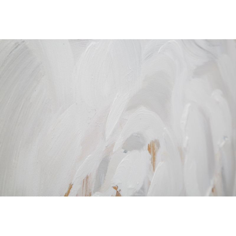 PEINTURE SUR TOILE FLEUR BLANCHE -A- 90X3,7X90 CM