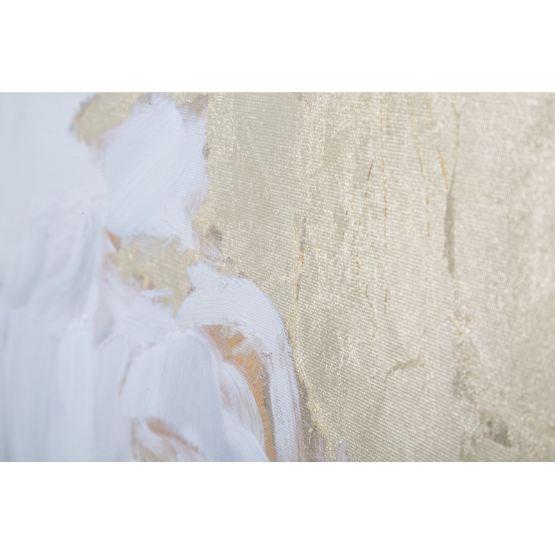 PEINTURE SUR TOILE FLEUR BLANCHE -A- 90X3,7X90 CM