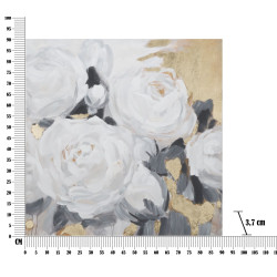 PEINTURE SUR TOILE FLEUR BLANCHE -A- 90X3,7X90 CM