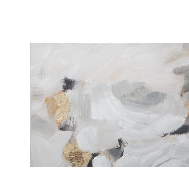 PEINTURE SUR TOILE FLEUR BLANCHE -B- 90X3,7X90 CM