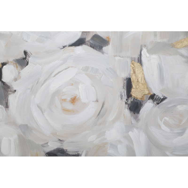 PEINTURE SUR TOILE FLEUR BLANCHE -B- 90X3,7X90 CM