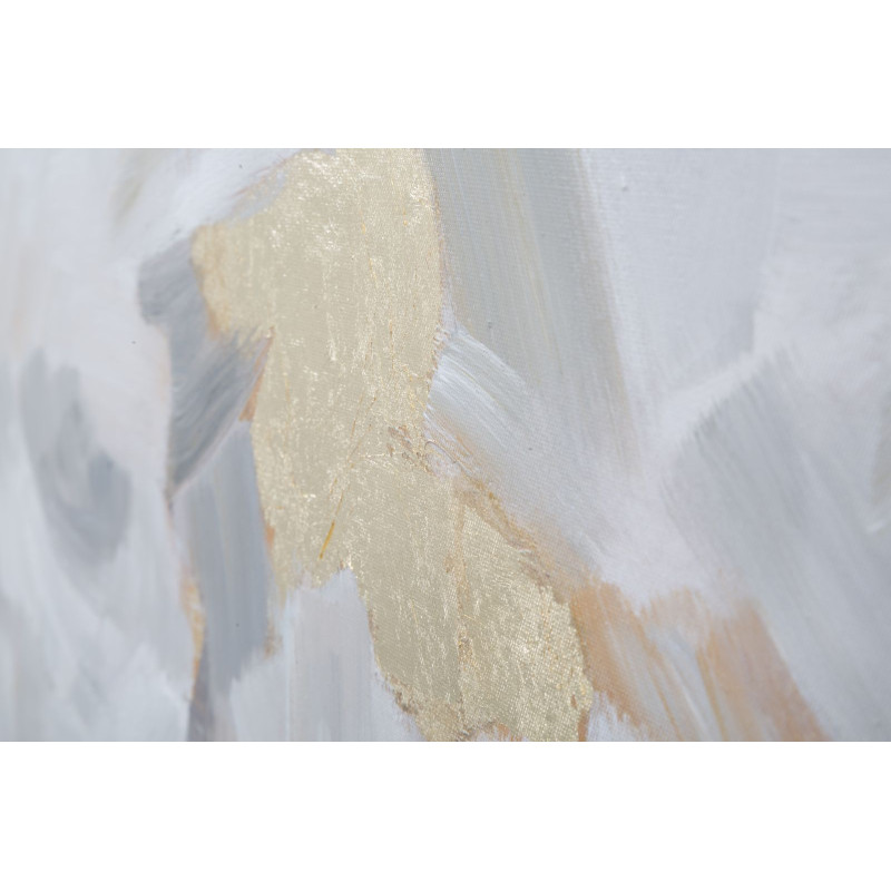 PEINTURE SUR TOILE FLEUR BLANCHE -B- 90X3,7X90 CM