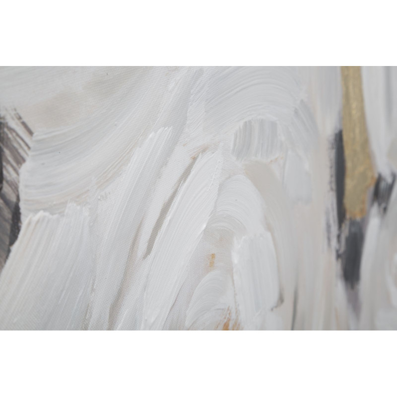 PEINTURE SUR TOILE FLEUR BLANCHE -B- 90X3,7X90 CM