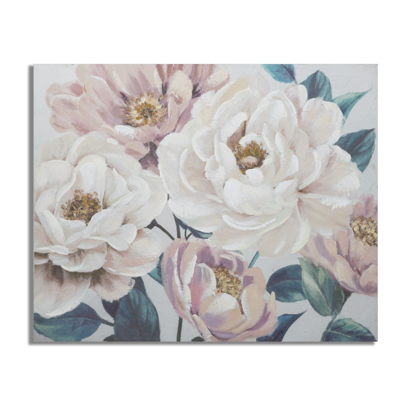 PEINTURE SUR TOILE FLEURS TENDRES CM 100X3,7X80