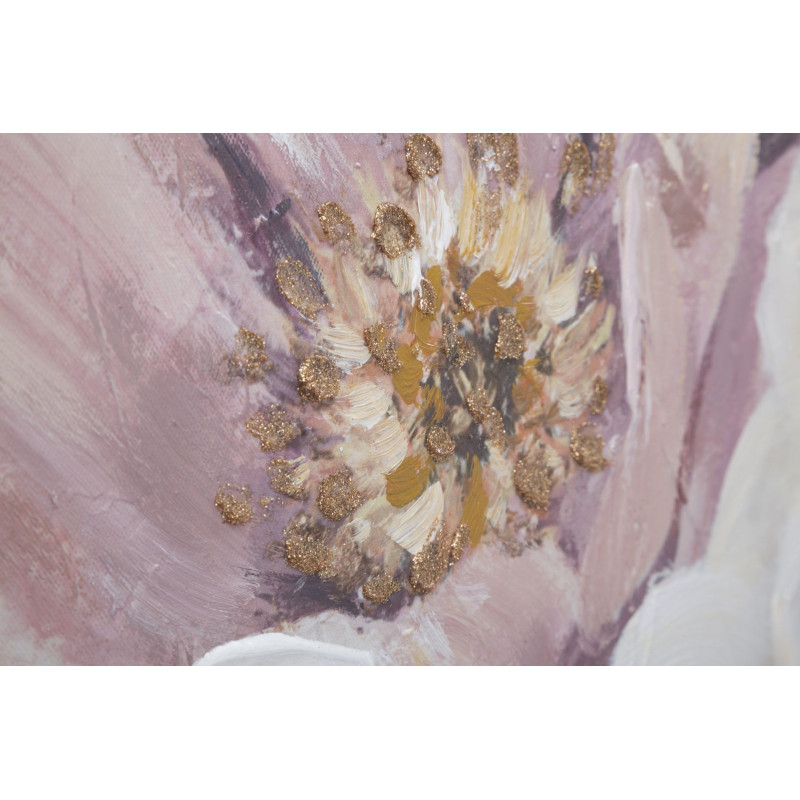 PEINTURE SUR TOILE FLEURS TENDRES CM 100X3,7X80