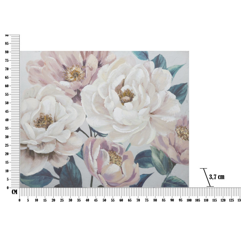 PEINTURE SUR TOILE FLEURS TENDRES CM 100X3,7X80