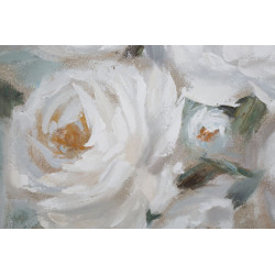 PEINTURE SUR TOILE FLEUR CRÈME CM 80X3,7X100