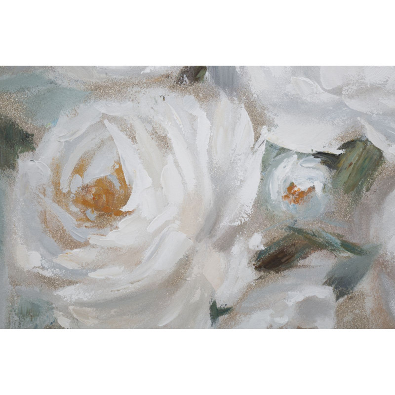 PEINTURE SUR TOILE FLEUR CRÈME CM 80X3,7X100