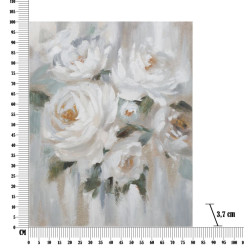 PEINTURE SUR TOILE FLEUR CRÈME CM 80X3,7X100
