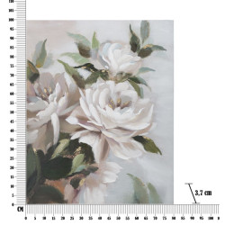 PEINTURE SUR TOILE FLEUR ET FEUILLE 100X3,7X80 CM