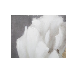 PEINTURE SUR TOILE FLEUR BLANCHE/OR 80X3,7X100 CM