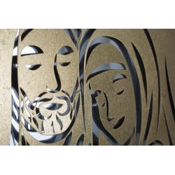 PANNEAU DORÉ DE LA CRÈCHE -B- CM 120X2X60