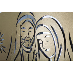 PANNEAU DORÉ DE LA CRÈCHE -B- CM 120X2X60