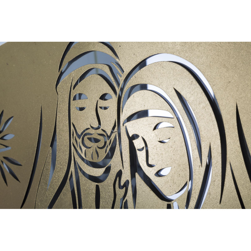 PANNEAU DORÉ DE LA CRÈCHE -B- CM 120X2X60