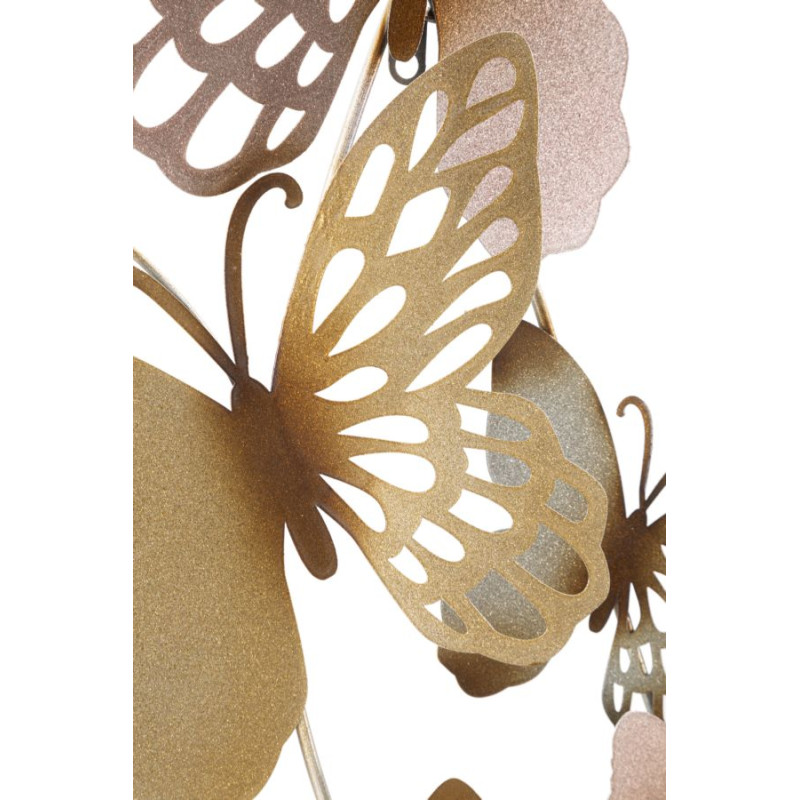 PANNEAU MURAL PAPILLONS OR/ROSES C CM 59,5X4X111,5