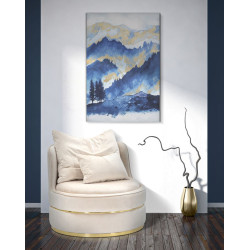 IMPRESSION PEINTE ARBRE DE MONTAGNE CM 80X3X120