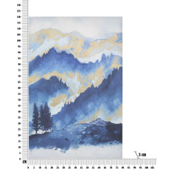 IMPRESSION PEINTE ARBRE DE MONTAGNE CM 80X3X120