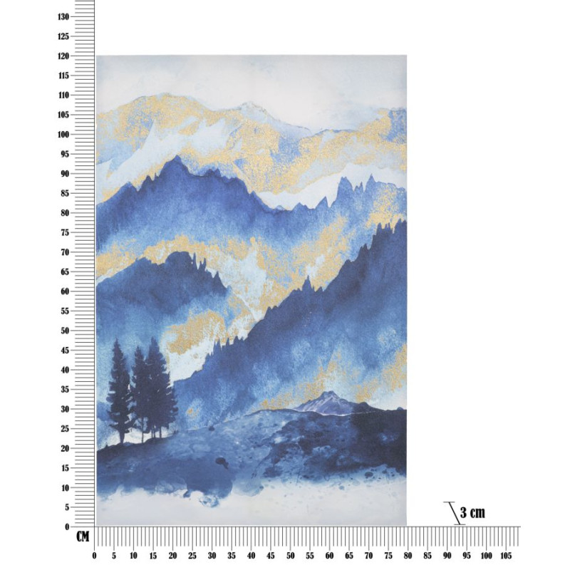 IMPRESSION PEINTE ARBRE DE MONTAGNE CM 80X3X120