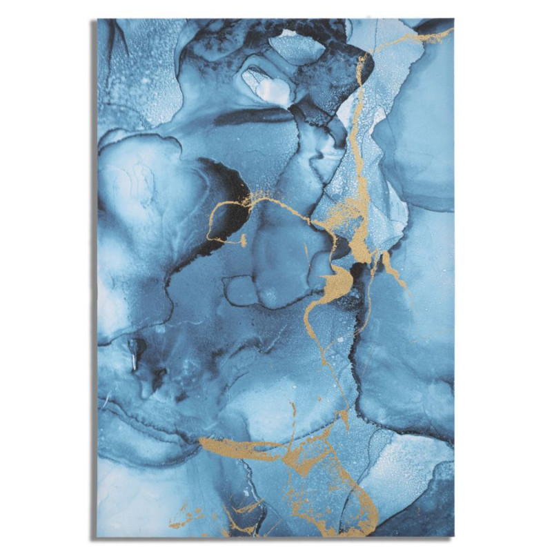 IMPRESSION PEINTE BLEU REY CM 80X3X120