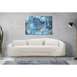 IMPRESSION PEINTE BLEU REY CM 80X3X120