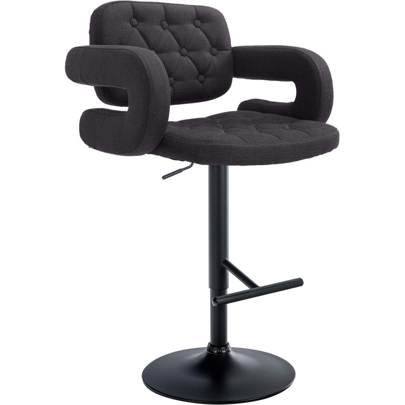 Tabouret de bar Dublin FABRIC noir