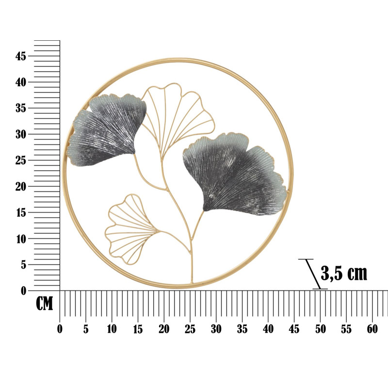 PANNEAU DE FER SIMPLE FLEUR CM Ø 45,5X3,5
