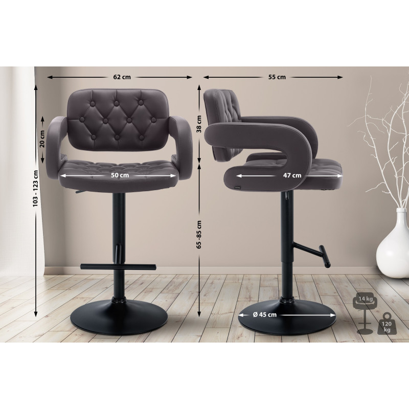 Tabouret de bar Dublin brun