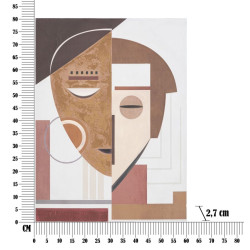 PEINTURE SUR TOILE VISAGE ETHNIQUE CM 60X2,7X80