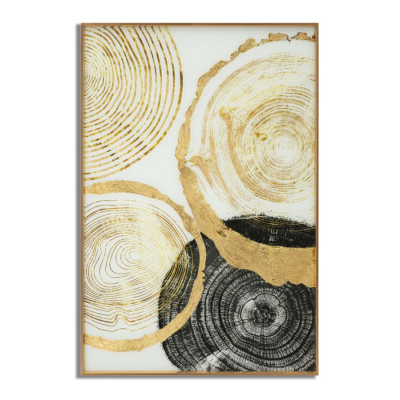 PANNEAU DE VERRE AVEC CADRE EN BOIS CM 60X3,5X90