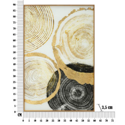 PANNEAU DE VERRE AVEC CADRE EN BOIS CM 60X3,5X90
