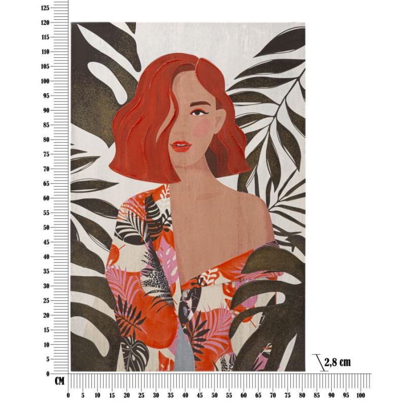 IMPRESSION TABLEAU LADY JUNGLE -A- 80X2,8X120
