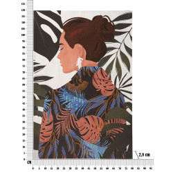 IMPRESSION TABLEAU LADY JUNGLE -B- 80X2,8x120